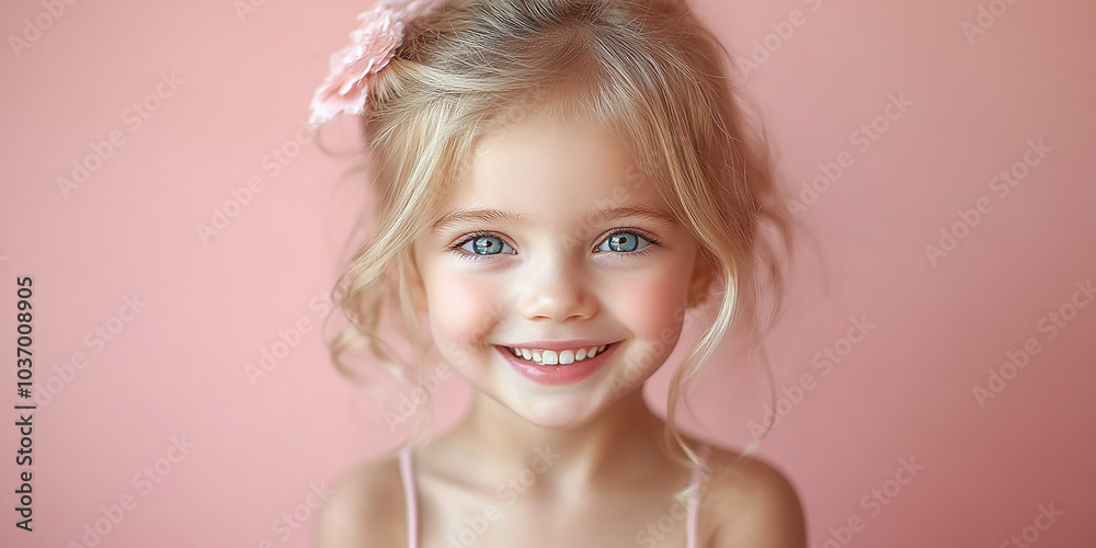 Portrait of a beautiful little girl looking at the camera Portrait of a beautiful little girl looking at the camera