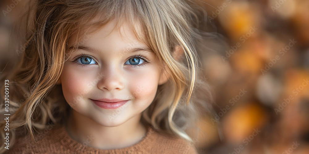 Portrait of a beautiful little girl looking at the camera Portrait of a beautiful little girl looking at the camera