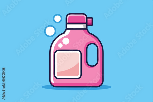 Cleaning Spray Bottle Vector Illustration for Household Products