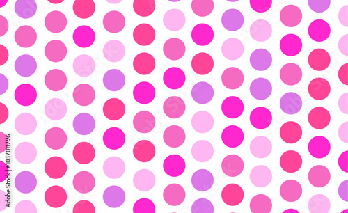 pink polka dots background, Seamless pattern with pink and blue circles