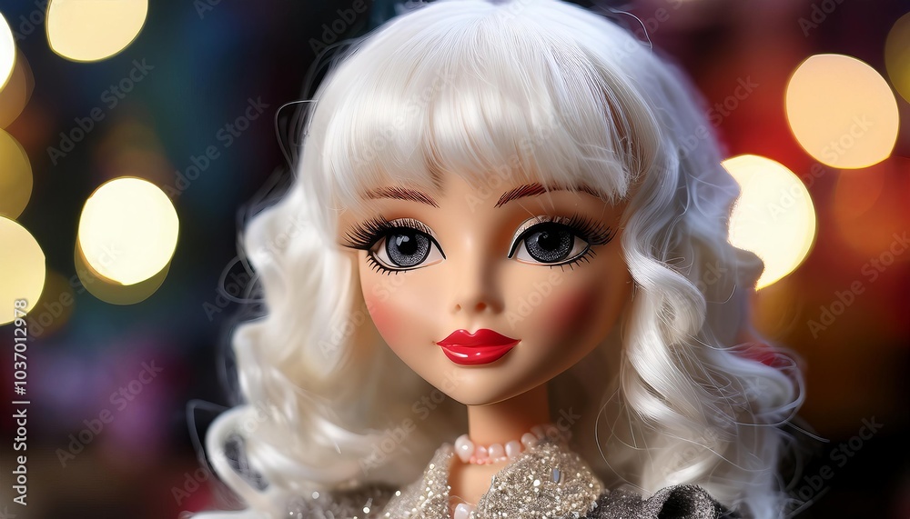 Fashion Doll Close-Up Portrait. A close-up portrait of a modern fashion doll with flawless makeup, styled hair, and fashionable accessories. Fashion Doll Close-Up Portrait. A close-up portrait of a modern fashion doll with flawless makeup, styled hair, and fashionable accessories.