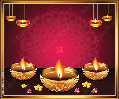 artistic creative red diwali background.eps