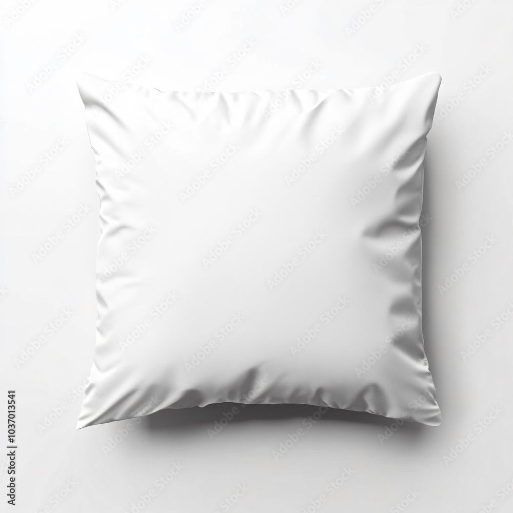 Soft White Decorative Pillow on Background Soft White Decorative Pillow on Background