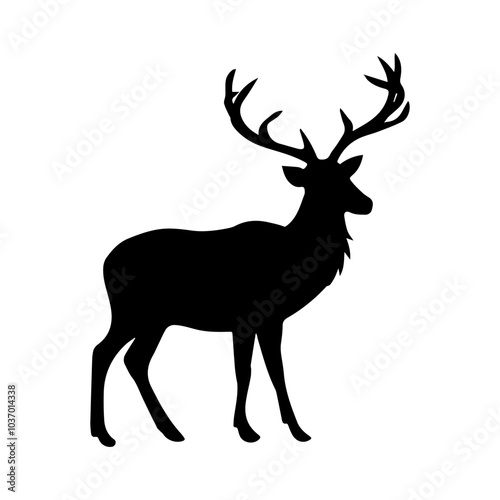 Deer Silhouette Vector Illustration