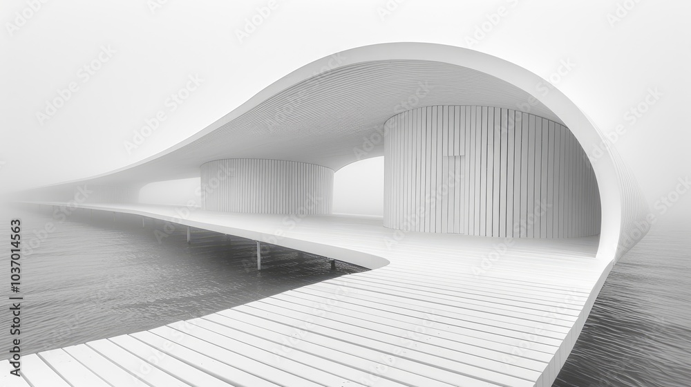 Obraz premium Layers of lines converging towards a central focal point, drawing the viewer's eye deeper into the composition 