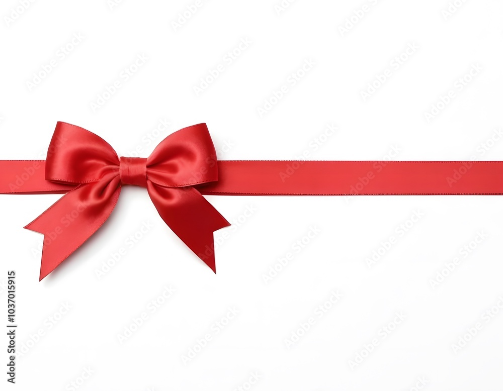 red bow isolated on pure white background red bow isolated on pure white background