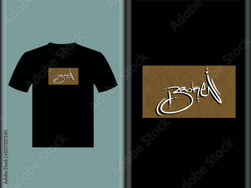 Broken Vector T Shirt Design