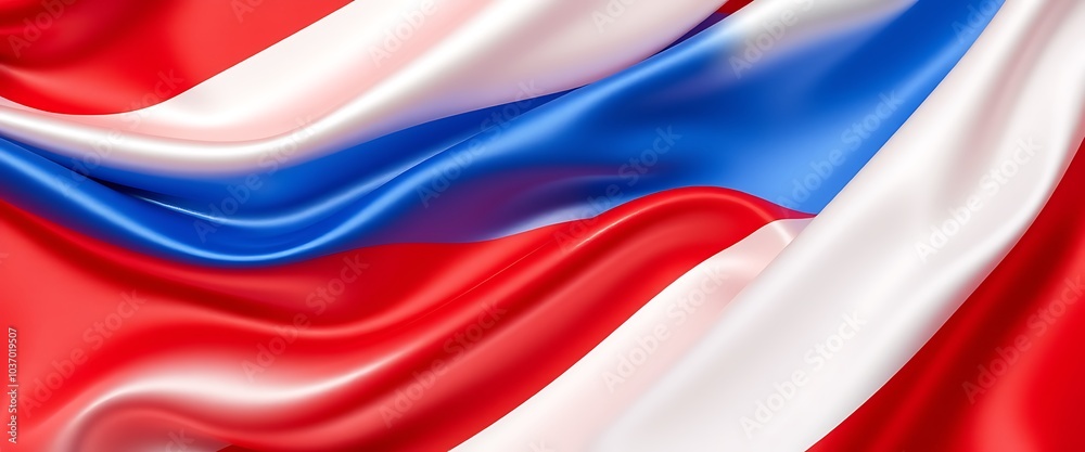 Fototapeta premium Waving russian flag