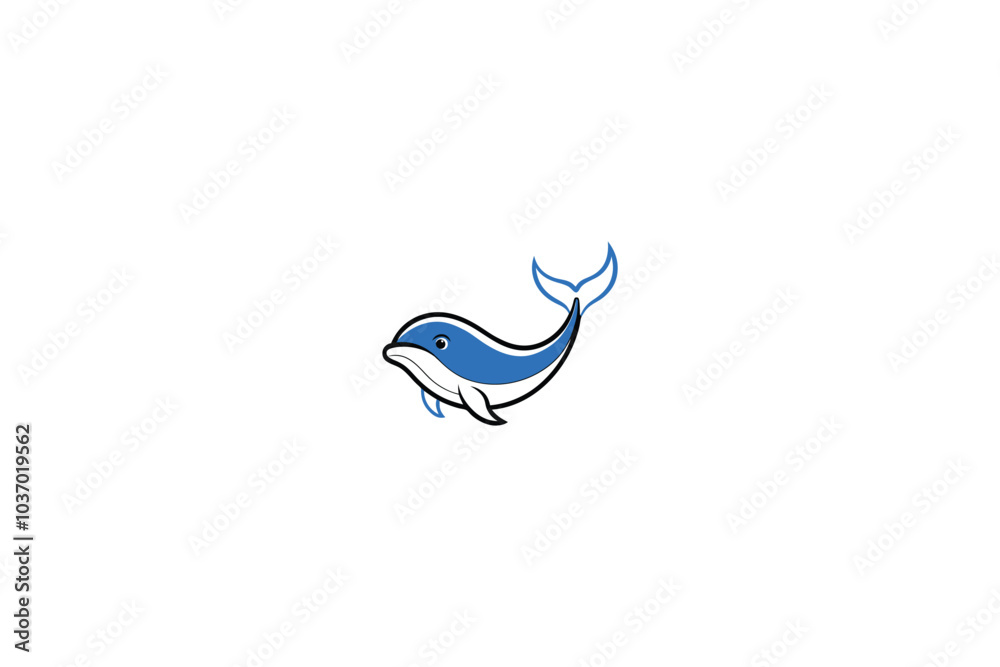 Obraz premium Beluga Whales on White Background | Graceful and Playful Marine Illustration