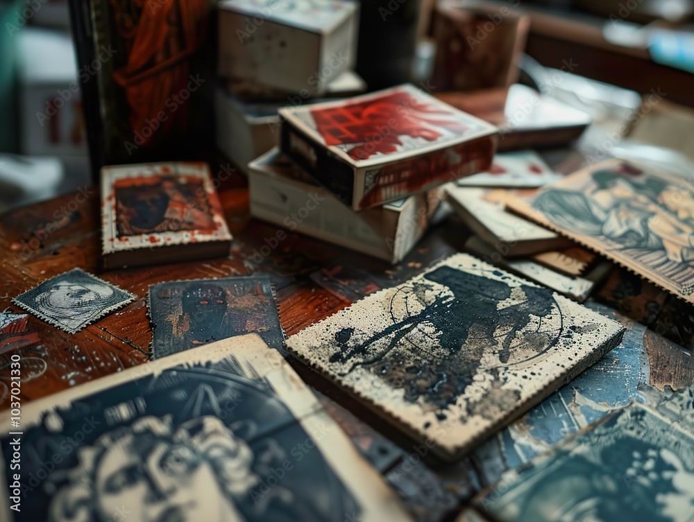 Naklejka premium Vintage Prints: A Collection of Religious Art