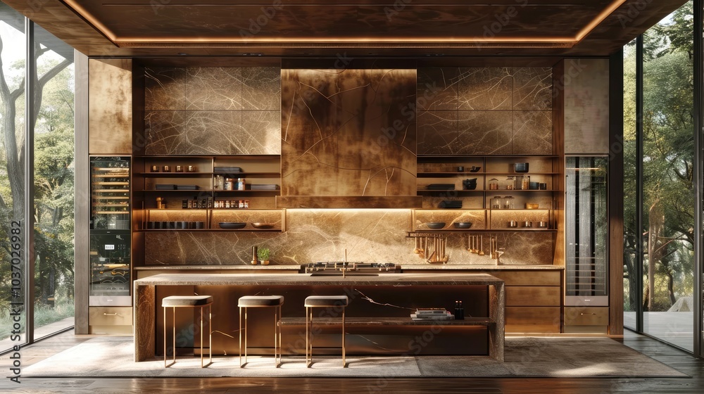 Luxury kitchen design with modern elegance Luxury kitchen design with modern elegance
