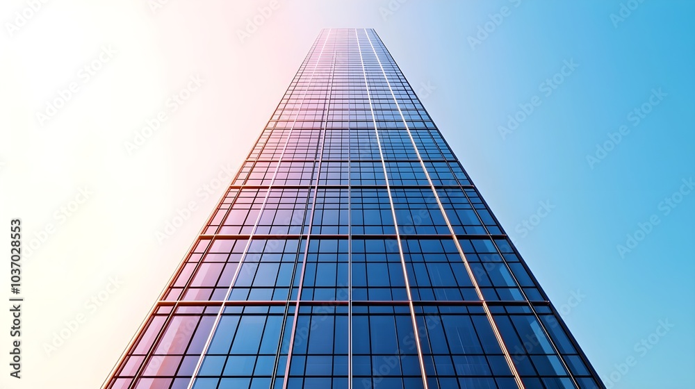 Fototapeta premium Modern Glass Skyscraper Building