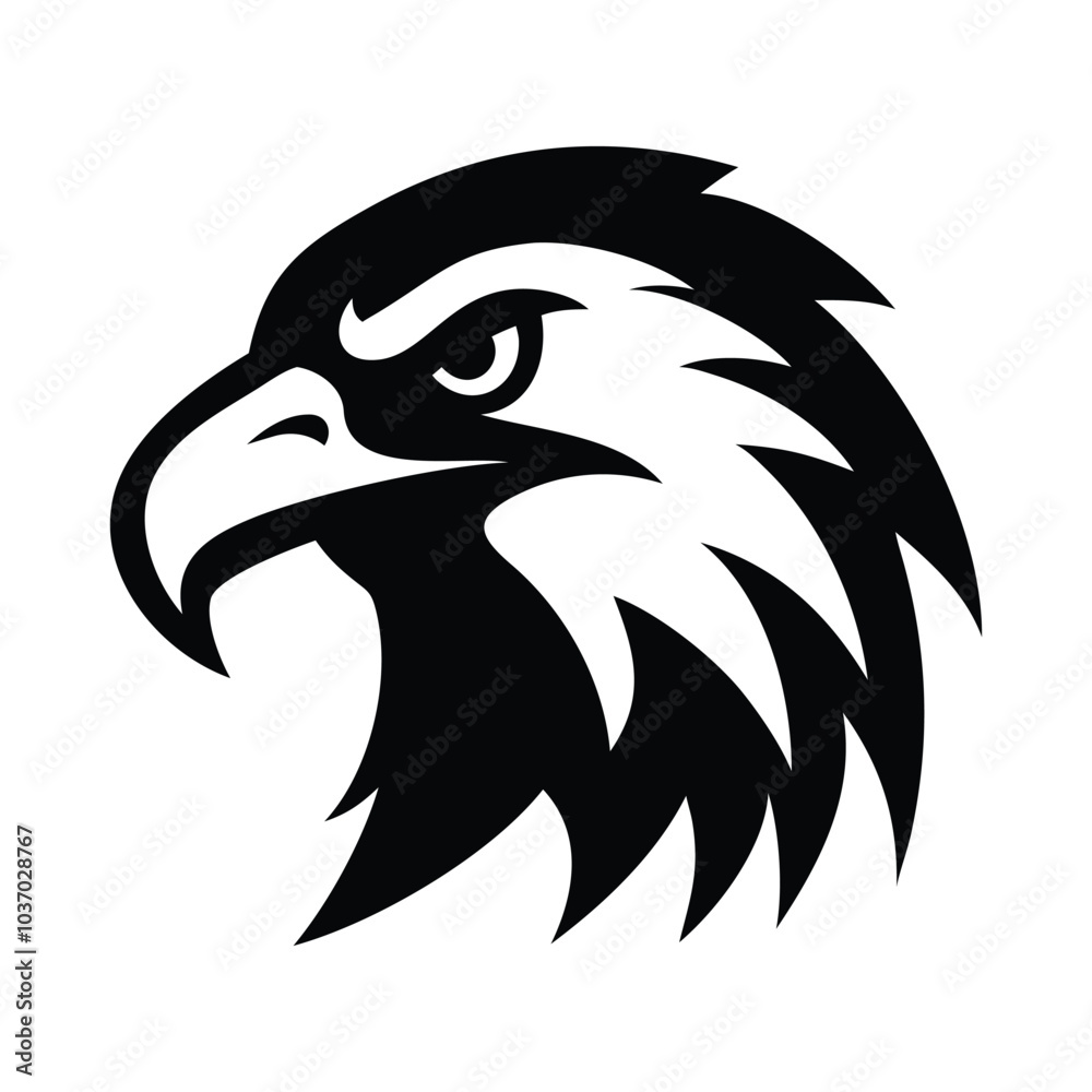 eagle head silhouette vector illustration eagle head silhouette vector illustration