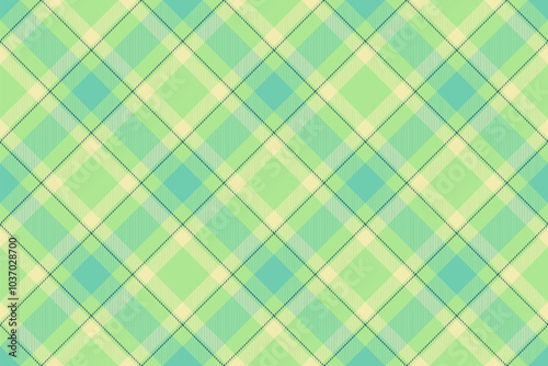 Isolation tartan background texture, spanish pattern check plaid. Stage seamless fabric textile vector in green and teal colors.