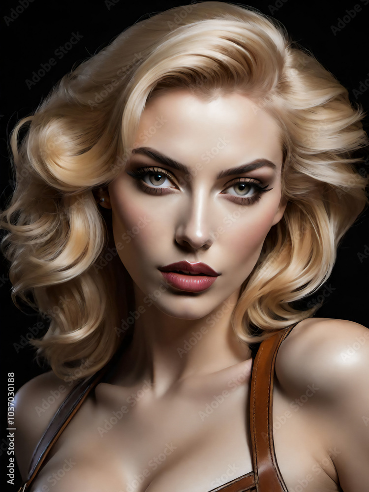 portrait of a woman with blonde hair portrait of a woman with blonde hair