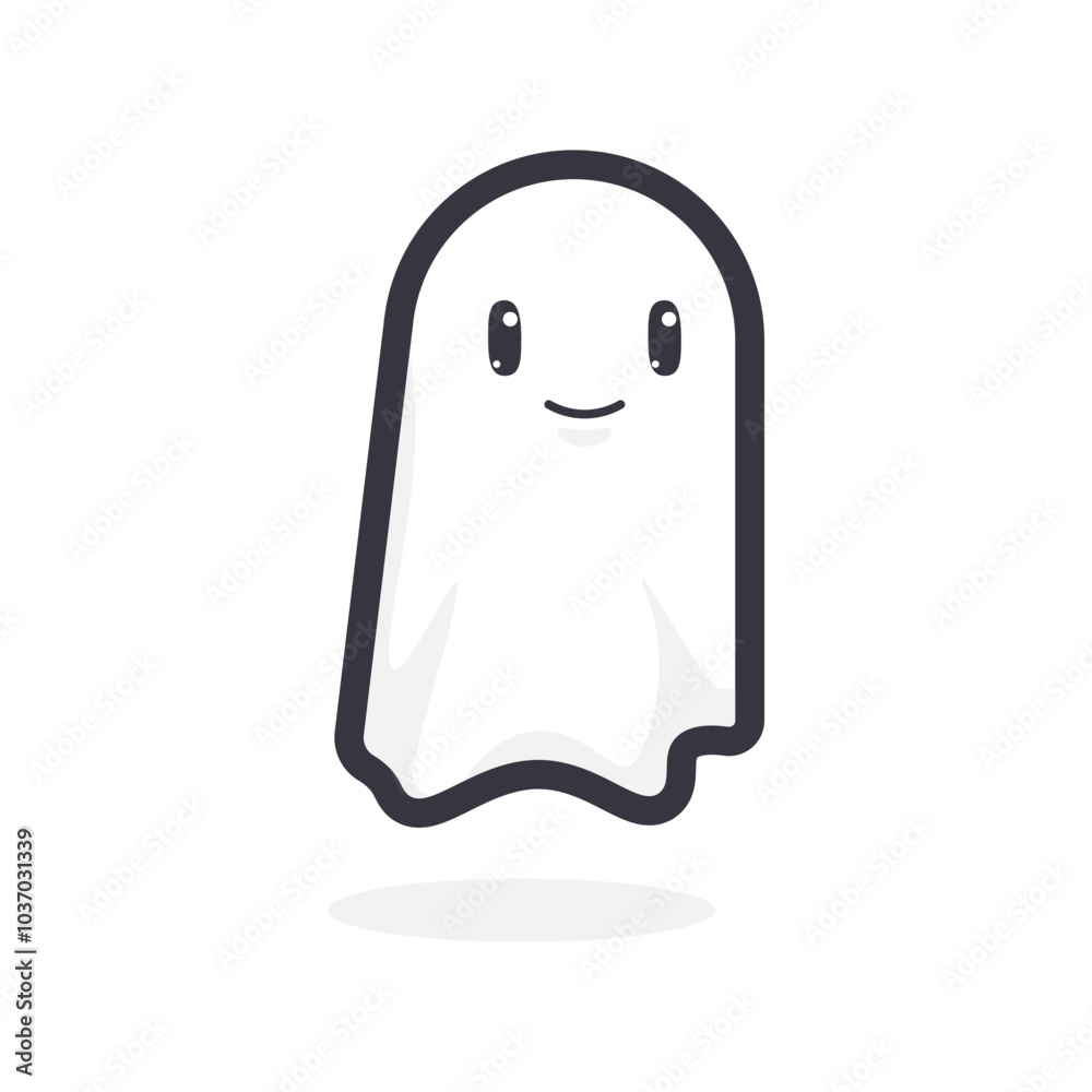 Cute Cartoon ghost Flying Halloween illustration Cute Cartoon ghost Flying Halloween illustration
