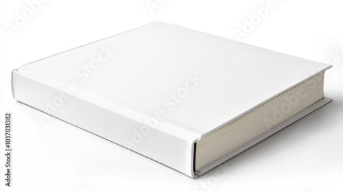 Blank White Hardcover Book Mockup with Clipping Path for Album or Catalog Design