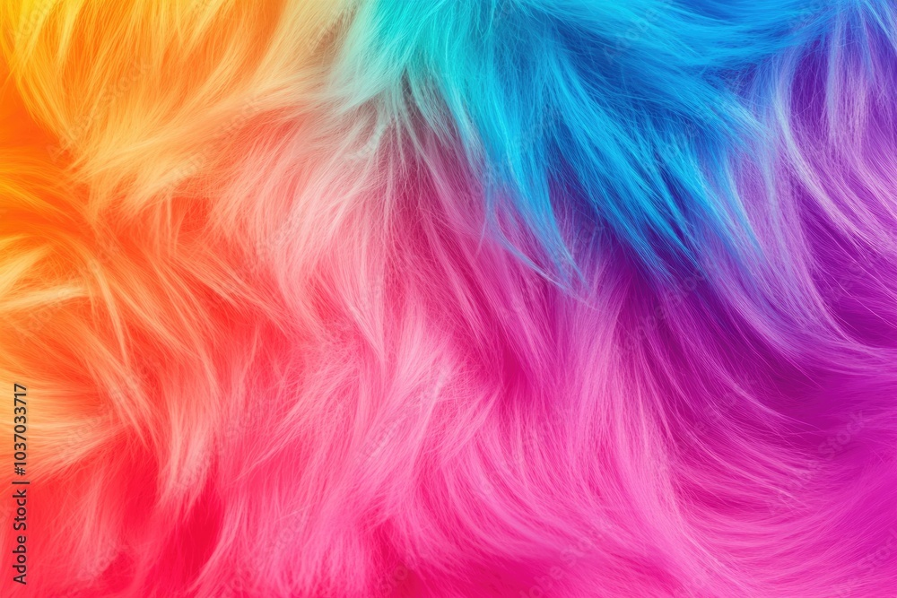 Vibrant Fur Art: Abstract Design with Colorful Gradient Background Vibrant Fur Art: Abstract Design with Colorful Gradient Background