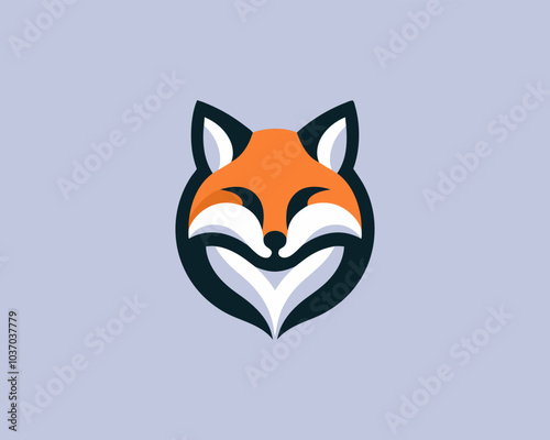 Colorful fox logo design icon symbol vector illustration