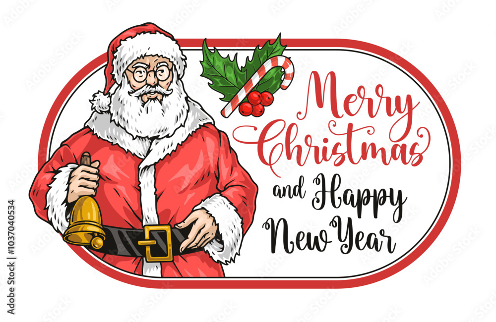 Christmas Santa Claus colorful flyer