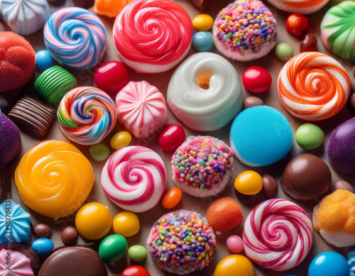 Assorted Tasty Sweets and Colorful Candies