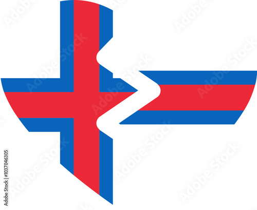 Faroe Island Flag On Broken Heart Icon