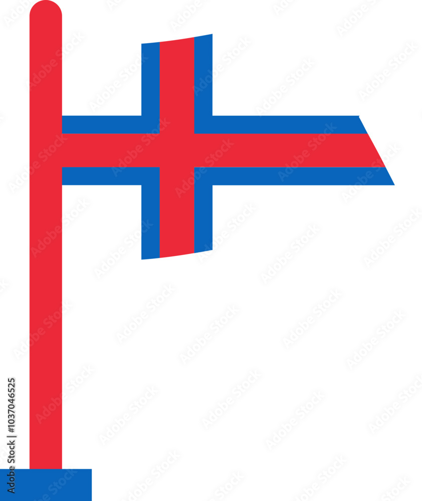 Faroe Island Flag Crisp Flown Faroe Island Flag Crisp Flown