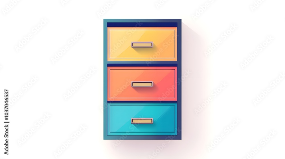 Colorful Drawer Cabinet with Shadow Colorful Drawer Cabinet with Shadow