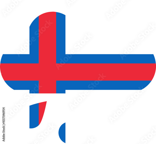 Faroe Island flag on Rain Drops Icon