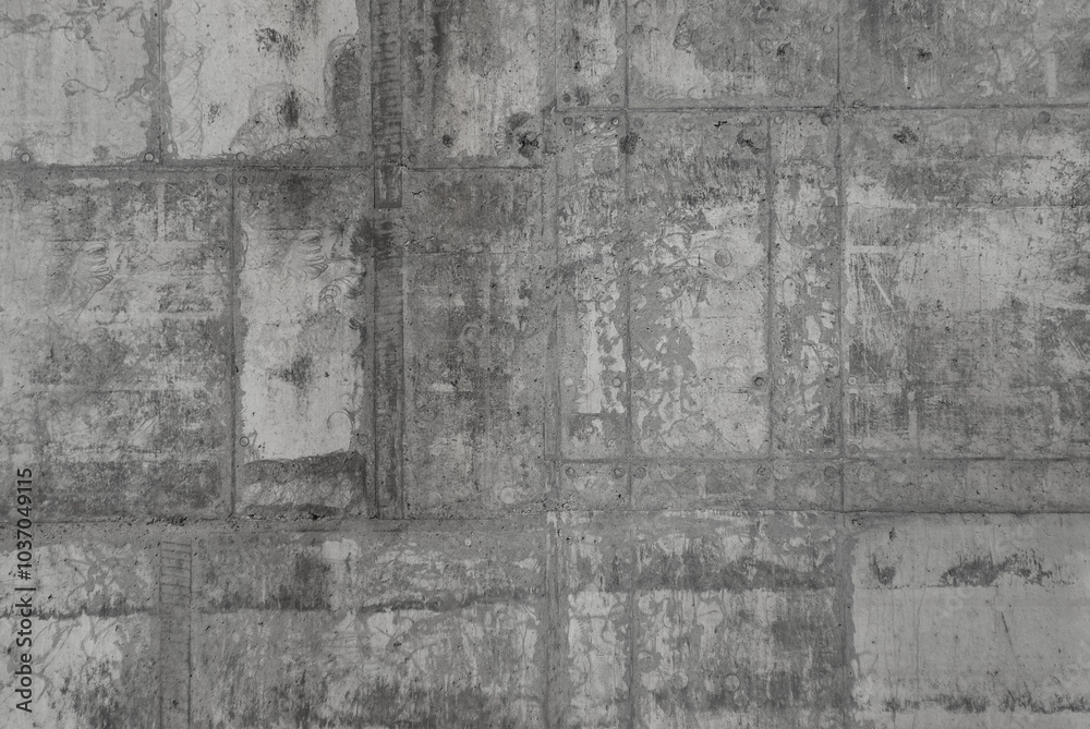Obraz premium The photo shows a close-up of a grey concrete wall