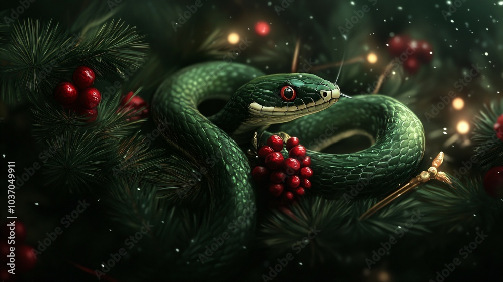 The symbol of 2025 is a New Year's snake The symbol of 2025 is a New Year's snake