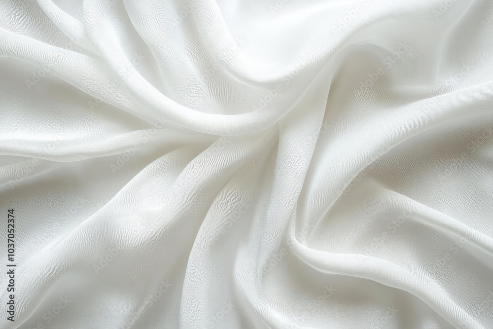 A close-up view of soft, flowing white fabric, showcasing its delicate texture and drape. A close-up view of soft, flowing white fabric, showcasing its delicate texture and drape.