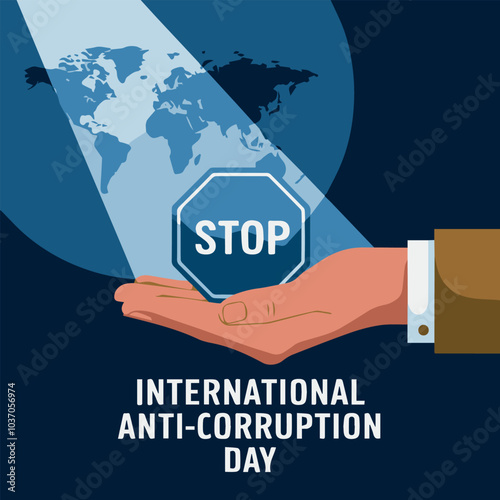 International anti corruption day banner,Poster concept, vector