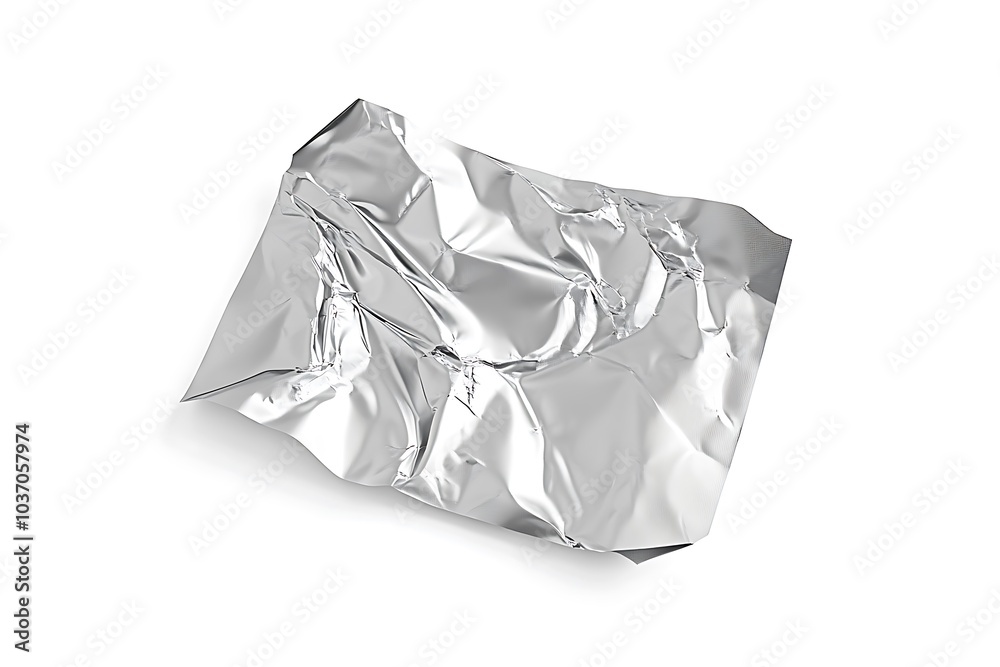 Silver square adhesive crumpled tape mockup Silver square adhesive crumpled tape mockup