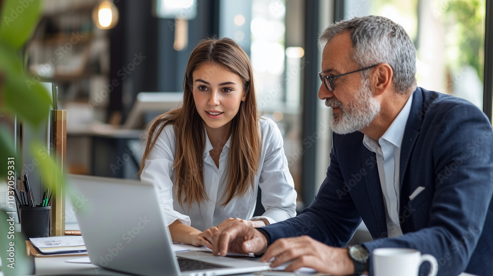 Obraz premium Business Meeting: Collaboration and Discussion in the Office