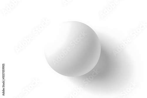 White stress ball mockup top view