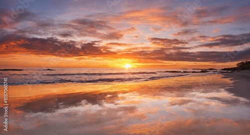sunset over the sea