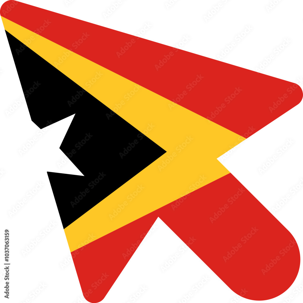 Timor-Leste Flag On Curser Timor-Leste Flag On Curser