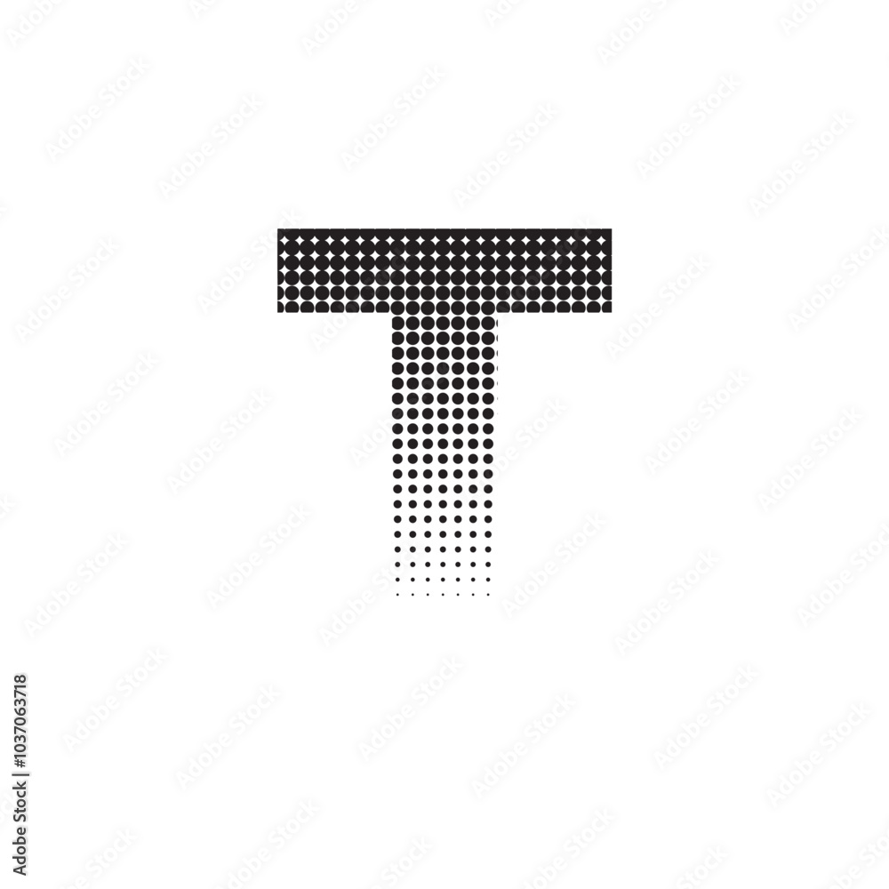 t alphabet halftone dotted effect logo icon vector illustration eps t alphabet halftone dotted effect logo icon vector illustration eps