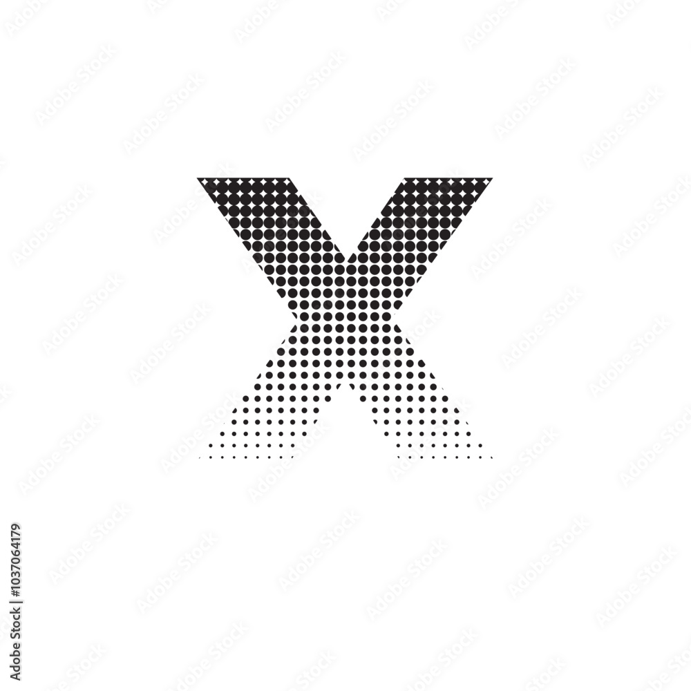 x alphabet halftone dotted effect logo icon vector illustration eps x alphabet halftone dotted effect logo icon vector illustration eps