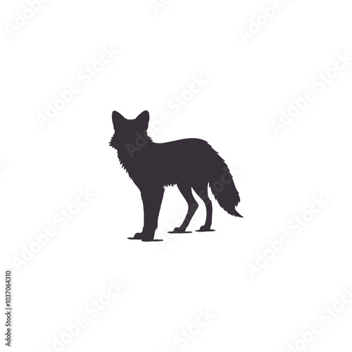 A Fox Silhouette Vector Illustration