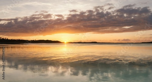 sunset on the river