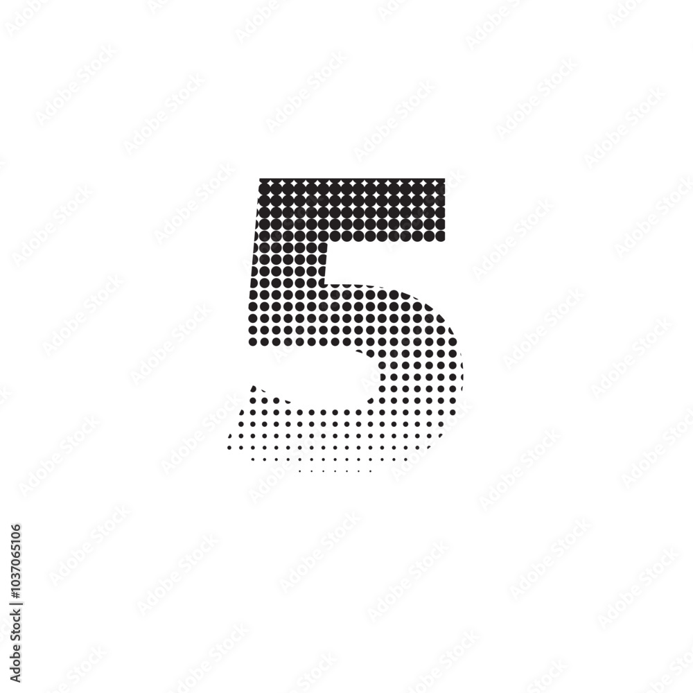 5 number halftone dotted effect logo icon vector illustration eps 5 number halftone dotted effect logo icon vector illustration eps