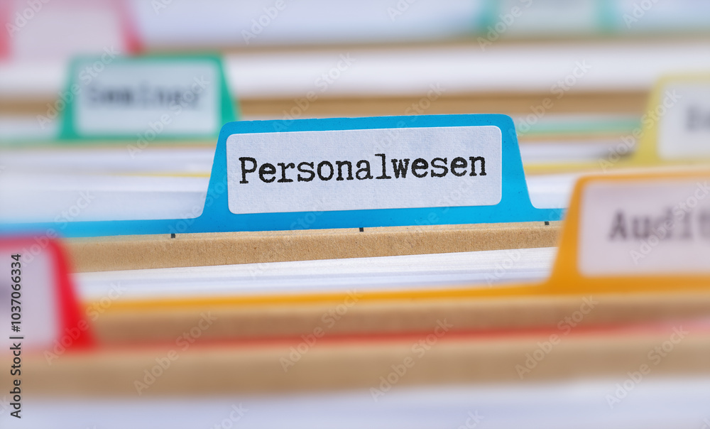 Akten mit der Beschriftung Personalwesen Akten mit der Beschriftung Personalwesen