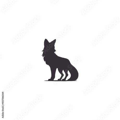 A Fox Silhouette Vector Illustration