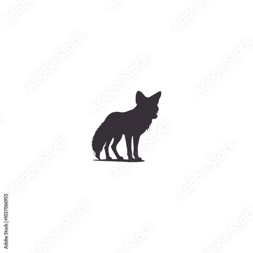 A Fox Silhouette Vector Illustration