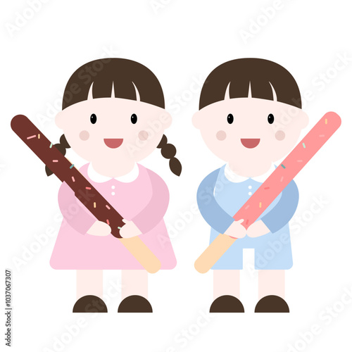 Pepero Day Kids Illustration