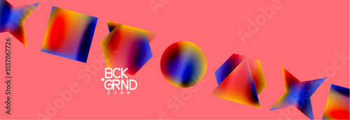 Fluid color geometric shapes abstract background. Vector Illustration For Wallpaper, Banner, Background, Card, Book Illustration, landing page