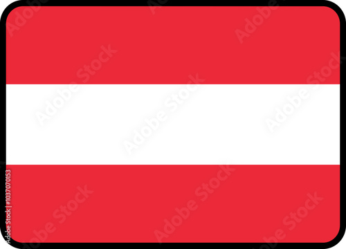 Austria Flag Rounded Rectangle Icon Free Download Austria Flag Rounded Rectangle Icon - GFXLoad
