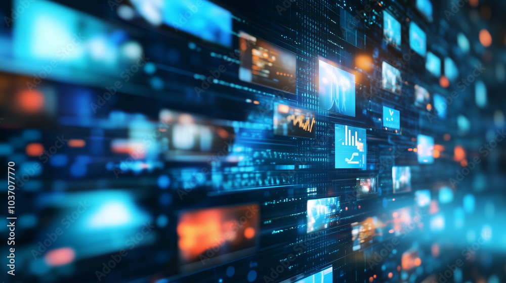 Digital Media and Streaming Video Concept